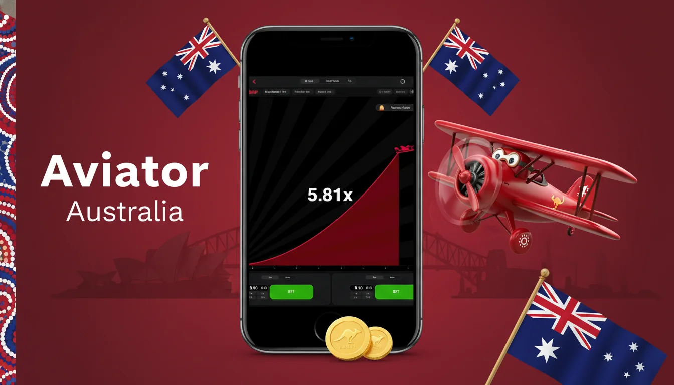 Mobile lobbies of several AU-facing casinos showing the Aviator tile and download buttons
