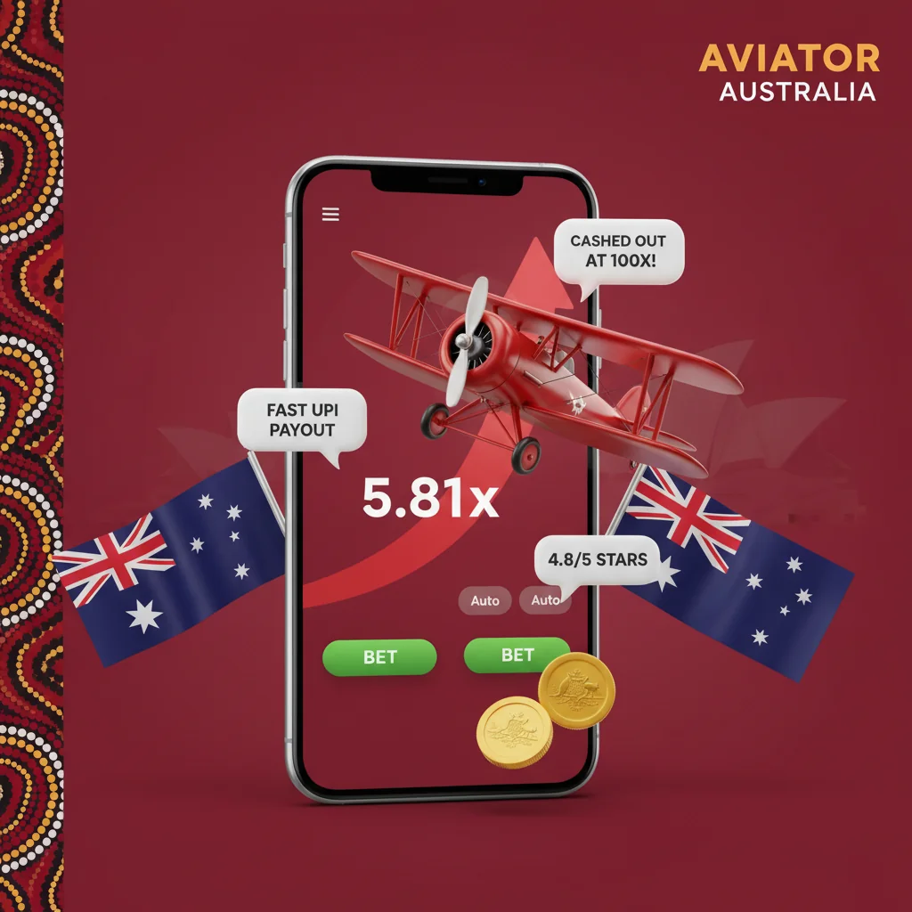 Aviator game interface in the centre surrounded by floating player quote speech-bubbles - cashed out at 100x, fast UPI payout, 4.8/5 stars -