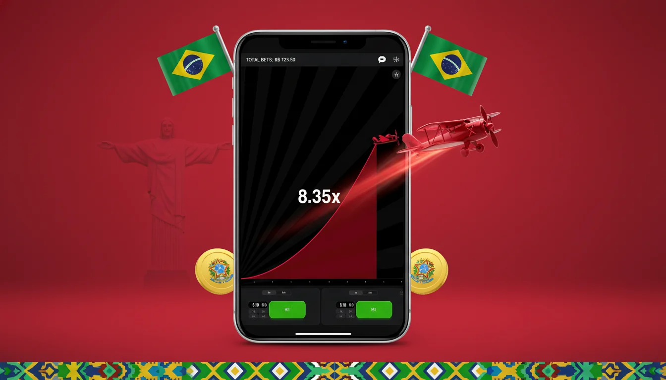 Telas dos apps mobile de cassinos brasileiros exibindo o Aviator no lobby de jogos