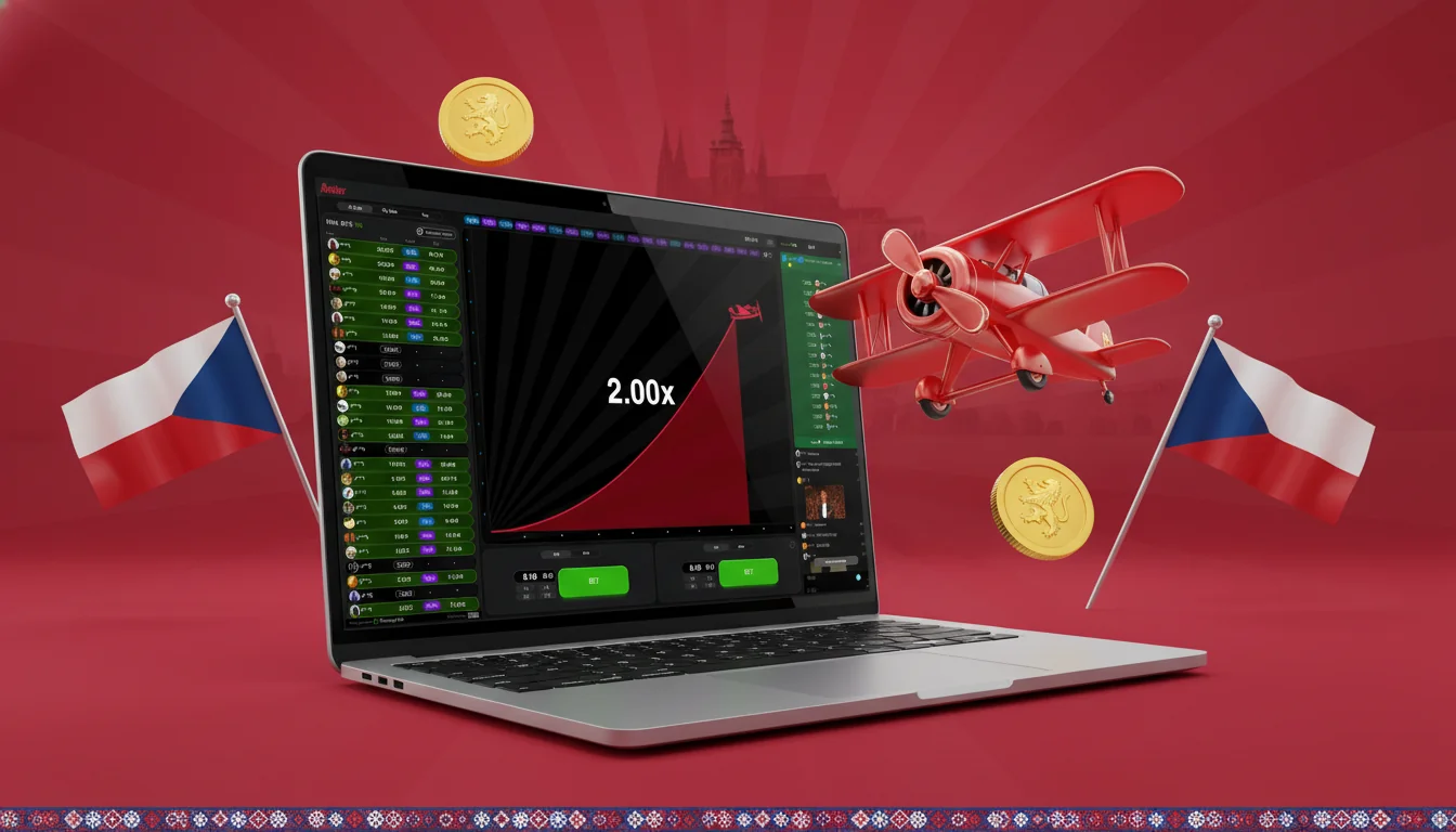 Panel historie Aviatoru s ukázkou flat-bet série a Auto Cash-Out na 2x přes 20 kol
