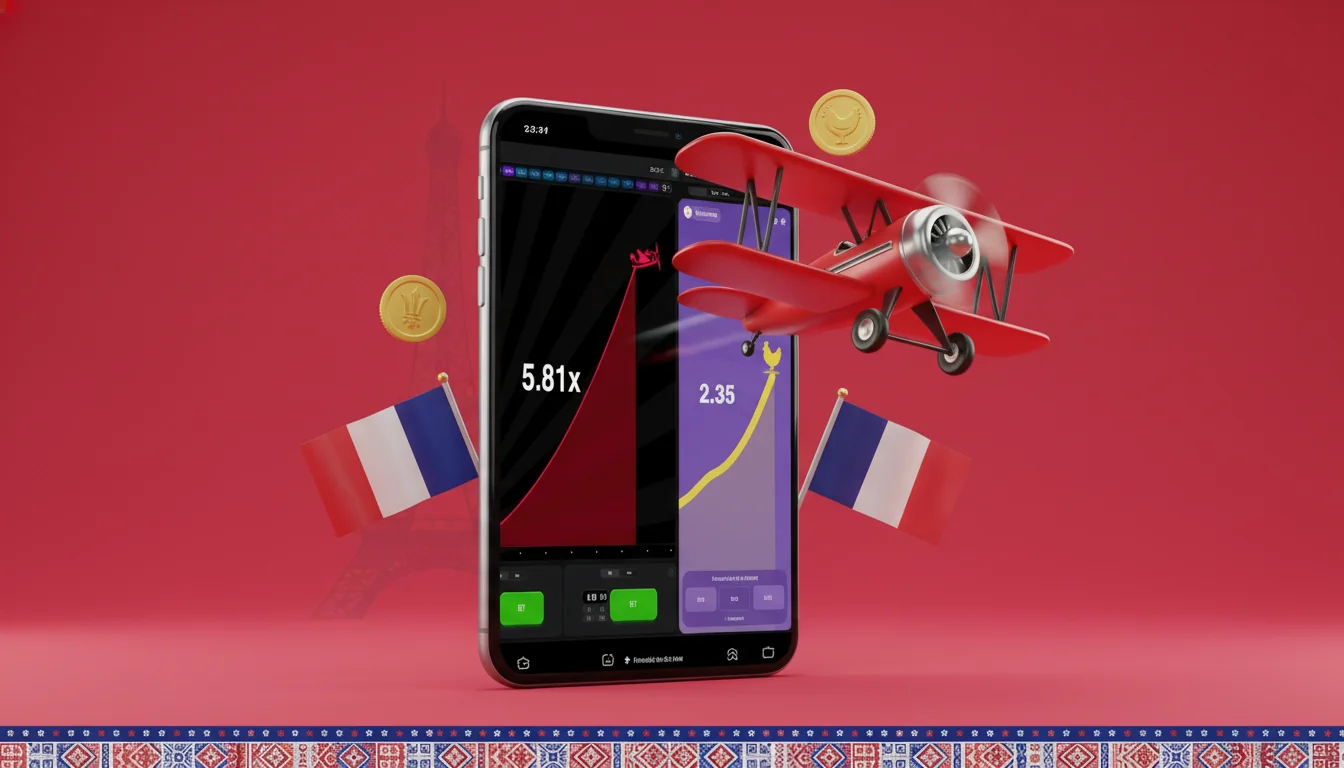 Gros plan sur l'interface Aviator montrant le RTP de 97%, le panneau de mise et le bouton de retrait
