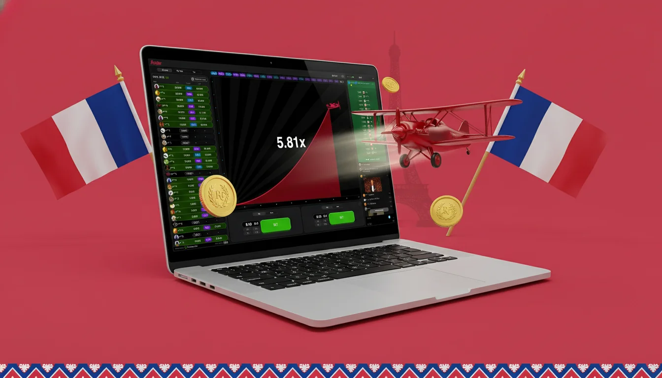 Interface démo Aviator avec le panneau auto-cashout ouvert, le journal de l'historique des multiplicateurs à droite et le solde de crédits v