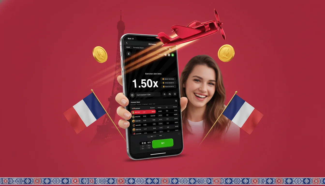 Panneau de mise Aviator Jeu avec réglage auto-cashout à 1,50x et historique des manches