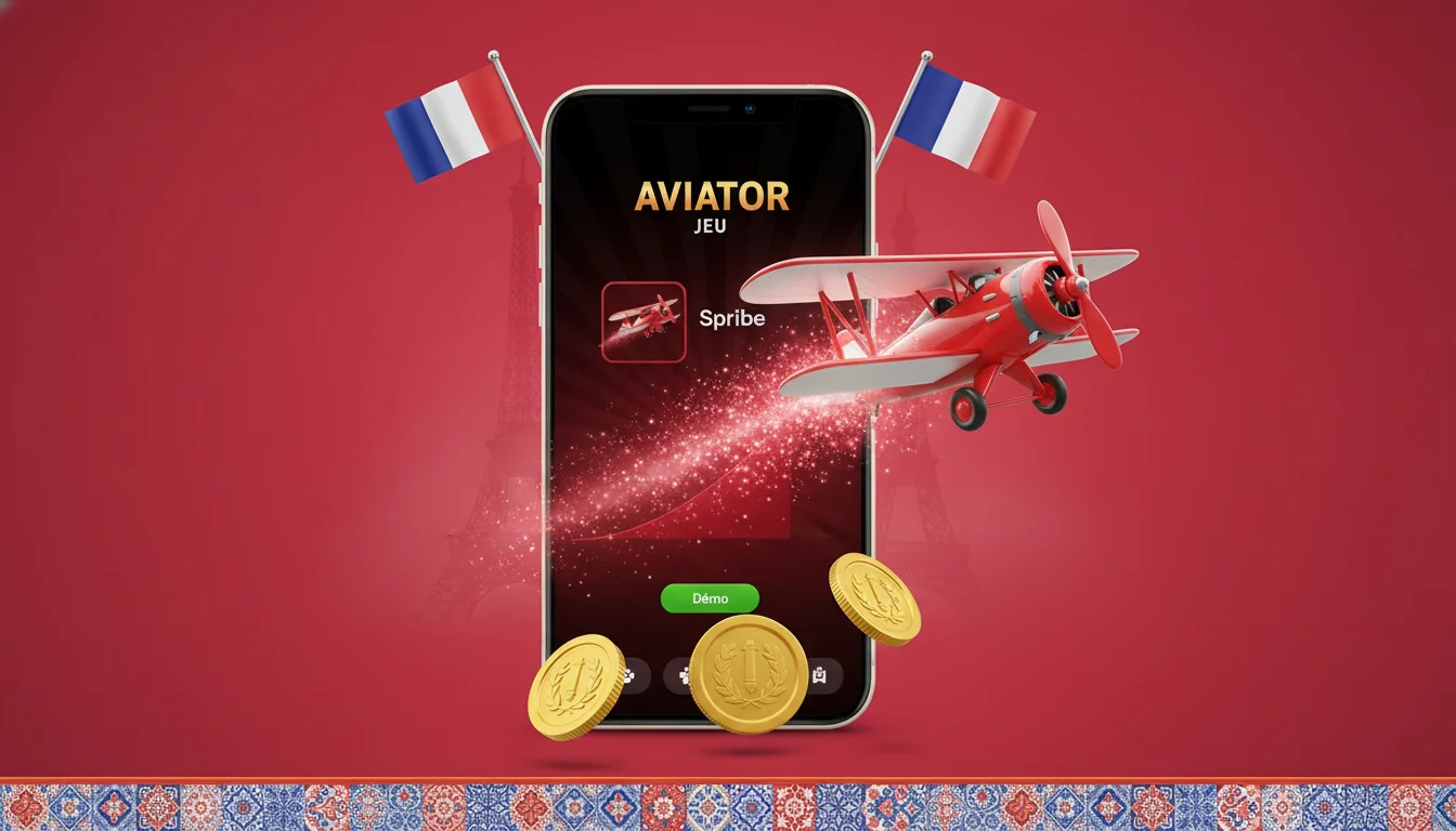 Application mobile d'un casino affichant Aviator avec panneau de mise et bouton de retrait