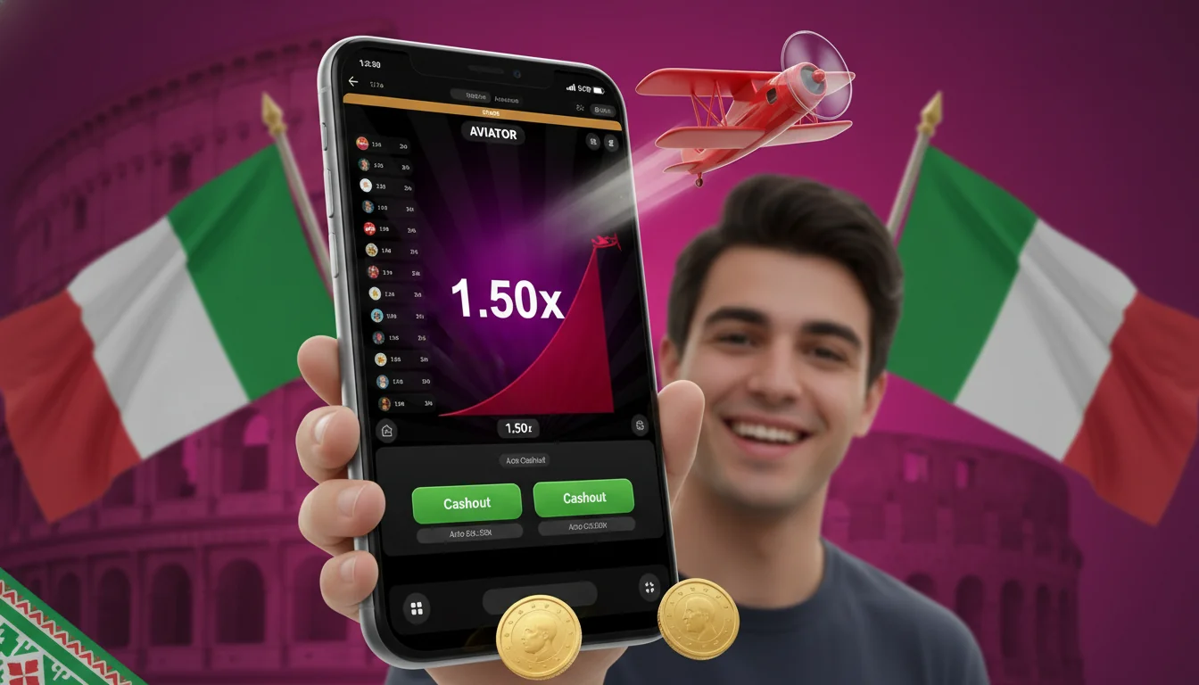 Pannello scommesse Aviator con doppia puntata e auto cash-out impostato a 1,50x accanto alla cronologia round