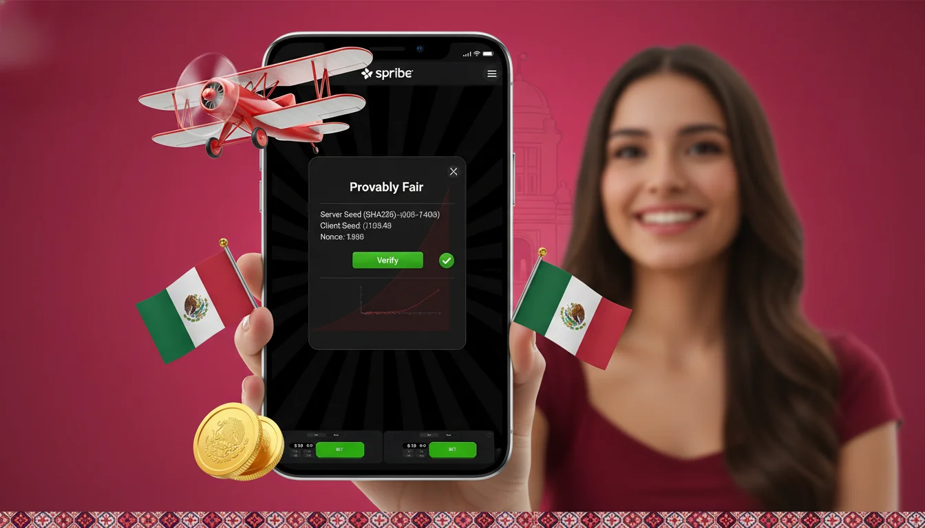 Esquema del RNG Provably Fair de Aviator: semilla del servidor sellada con hash SHA-256 antes de abrir apuestas
